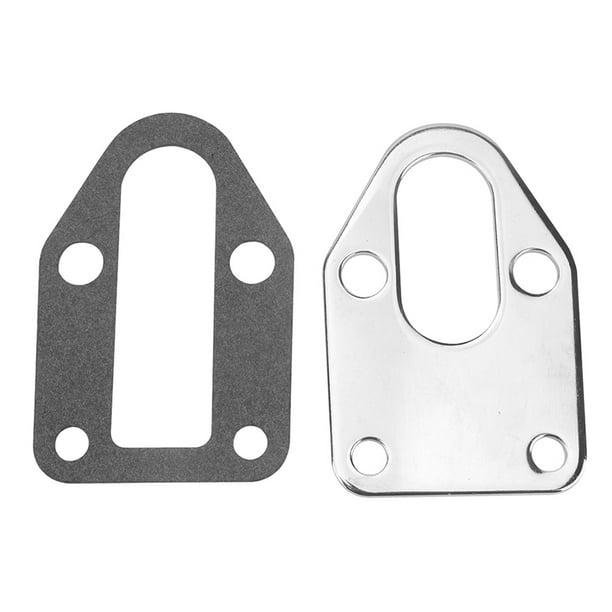 SBC Chrome Fuel Pump Block Off Plate With Gasket 283 327 350 383 400 SB Chevy SBC Chrome Fuel Pump Block Off Plate With Gasket 283 327 350 383 400 SB Chevy